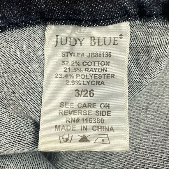 Judy Blue Pull On Super Flare Jean Dark Wash Bellbottom Jeans Womens Size 26 | 2 - Picture 10 of 12
